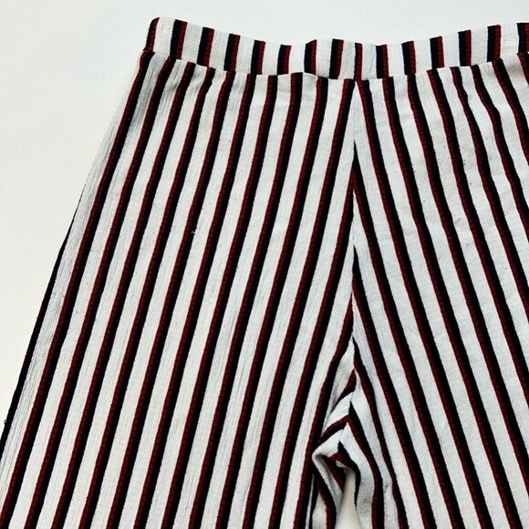 Lefties Womens Pants Navy Red Stripe Mid Rise Elastic Waist Stretch Small - Picture 7 of 11